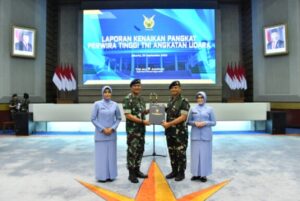 Komandan Lanud Husein Sastranegara Mengikuti Laporan Korps Kenaikan Pangkat Pati