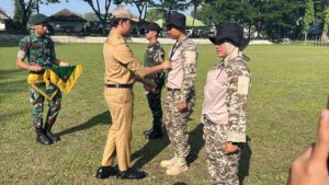 Yonif 300/Brajawijaya Menyelenggarakan Kegiatan Peningkatan Kapasitas Pembinaan Karakter dan Bela Negara Kepala Desa dan Perangkat Desa